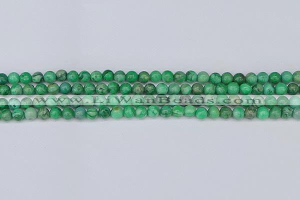 CAG9938 15.5 inches 4mm round green crazy lace agate beads