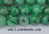 CAG9941 15.5 inches 10mm round green crazy lace agate beads