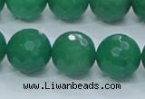 CAJ06 15.5 inches 16mm faceted round green aventurine jade beads