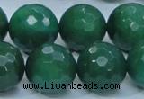 CAJ08 15.5 inches 20mm faceted round green aventurine jade beads