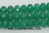 CAJ09 15.5 inches 7*10mm faceted rondelle green aventurine jade beads