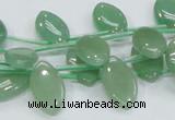 CAJ11 15.5 inches 10*12mm horse eye green aventurine jade beads