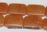 CAJ159 15.5 inches 18*25mm rectangle red aventurine jade beads