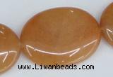 CAJ164 15.5 inches 30*45mm oval red aventurine jade beads