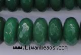 CAJ20 15.5 inches 10*20mm faceted rondelle green aventurine beads