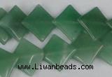 CAJ302 15.5 inches 14*14mm diamond green aventurine jade beads