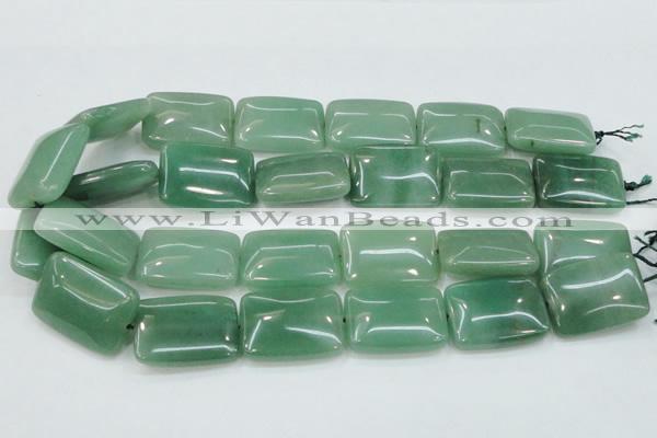 CAJ54 15.5 inches 22*30mm rectangle green aventurine jade beads wholesale