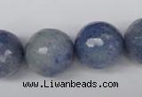 CAJ567 15.5 inches 18mm faceted round blue aventurine beads wholesale