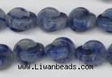 CAJ582 15.5 inches 12*12mm curved moon blue aventurine beads wholesale