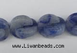 CAJ584 15.5 inches 16*16mm curved moon blue aventurine beads wholesale