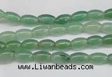 CAJ641 15.5 inches 5*8mm rice green aventurine beads