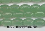 CAJ645 15.5 inches 8*12mm rice green aventurine beads