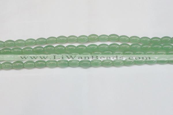 CAJ645 15.5 inches 8*12mm rice green aventurine beads