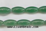 CAJ646 15.5 inches 8*16mm rice green aventurine beads