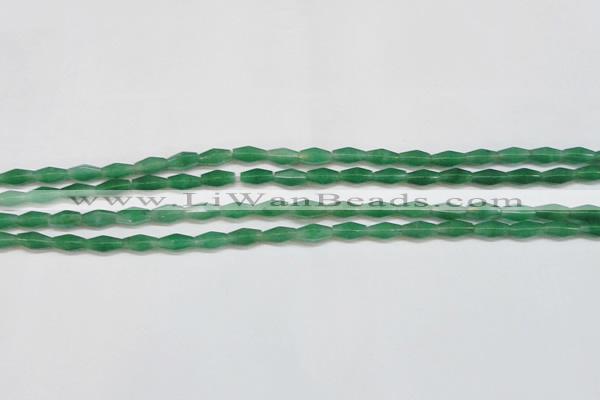 CAJ650 15.5 inches 6*12mm hexahedron green aventurine beads