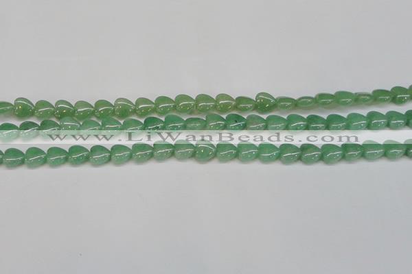 CAJ684 15.5 inches 10*10mm heart green aventurine beads