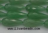 CAJ706 15.5 inches 8*20mm faceted teardrop green aventurine beads