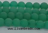 CAJ711 15.5 inches 6mm round matte green aventurine beads