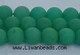 CAJ712 15.5 inches 8mm round matte green aventurine beads