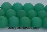 CAJ713 15.5 inches 10mm round matte green aventurine beads