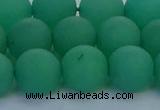 CAJ714 15.5 inches 12mm round matte green aventurine beads