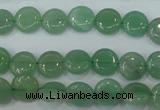 CAJ80 15.5 inches 10mm flat round green aventurine beads wholesale