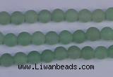 CAJ800 15.5 inches 4mm round matte green aventurine beads wholesale