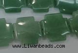 CAJ88 15.5 inches 20*20mm cross green aventurine beads wholesale