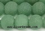 CAJ883 15 inches 10mm round matte green aventurine beads