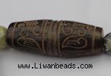 CAL05 14.5 inches 25*60mm carved drum agalmatolite beads