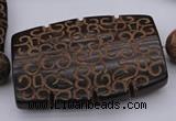 CAL20 14.5 inches 42*59mm carved flat drum agalmatolite beads