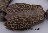 CAL26 14.5 inches 40*60mm carved cicada agalmatolite beads