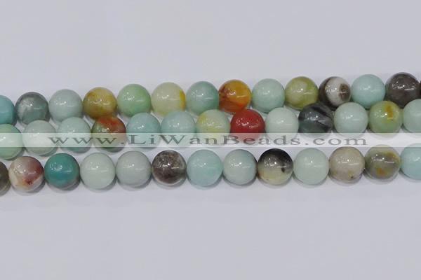 CAM06 round mixed color 14mm natural amazonite beads Wholesale