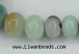 CAM106 15.5 inches multi-size rondelle amazonite gemstone beads