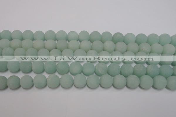 CAM1112 15.5 inches 8mm round matte amazonite beads wholesale