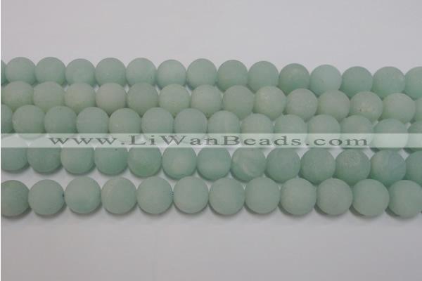 CAM1114 15.5 inches 12mm round matte amazonite beads wholesale