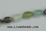 CAM115 15.5 inches 8*10mm flat teardrop amazonite gemstone beads