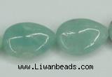 CAM117 15.5 inches 18*25mm flat teardrop amazonite gemstone beads