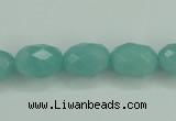 CAM140 15.5 inches 10*14mm faceted drum amazonite gemstone beads