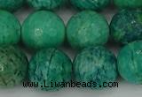 CAM1405 15.5 inches 14mm faceted round Russian amazonite beads