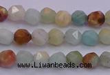 CAM1411 15.5 inches 6mm faceted nuggets amazonite gemstone beads