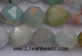 CAM1414 15.5 inches 12mm faceted nuggets amazonite gemstone beads