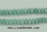 CAM143 15.5 inches 4*6mm faceted rondelle amazonite gemstone beads