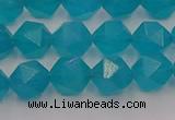 CAM1432 15.5 inches 8mm faceted nuggets dyed amazonite gemstone beads