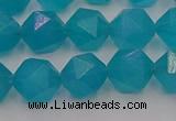 CAM1433 15.5 inches 10mm faceted nuggets dyed amazonite gemstone beads