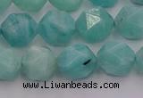 CAM1438 15.5 inches 10mm faceted nuggets amazonite gemstone beads