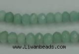 CAM144 15.5 inches 5*8mm faceted rondelle amazonite gemstone beads