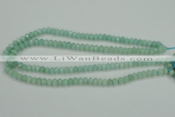 CAM144 15.5 inches 5*8mm faceted rondelle amazonite gemstone beads