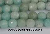 CAM1451 15.5 inches 6mm faceted round amazonite gemstone beads