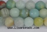 CAM1460 15.5 inches 8mm faceted round amazonite beads wholesale